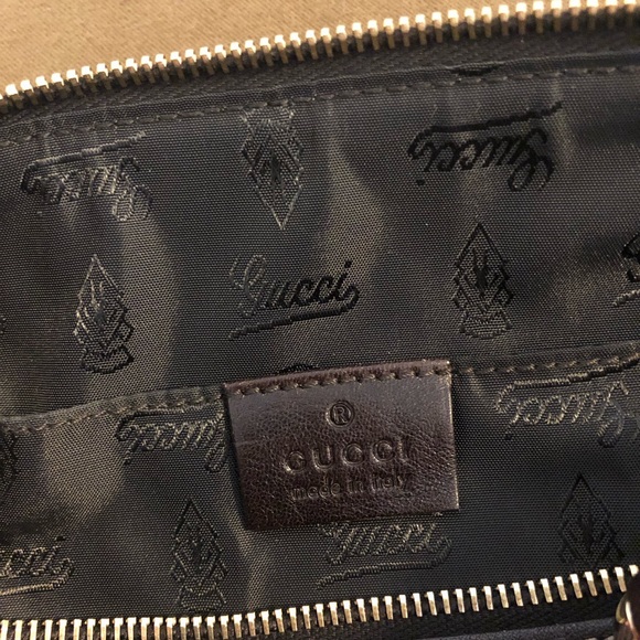 Gucci GG Duchessa Brown Beige Vinyl Plastic Boston Bag - Picture 8 of 9